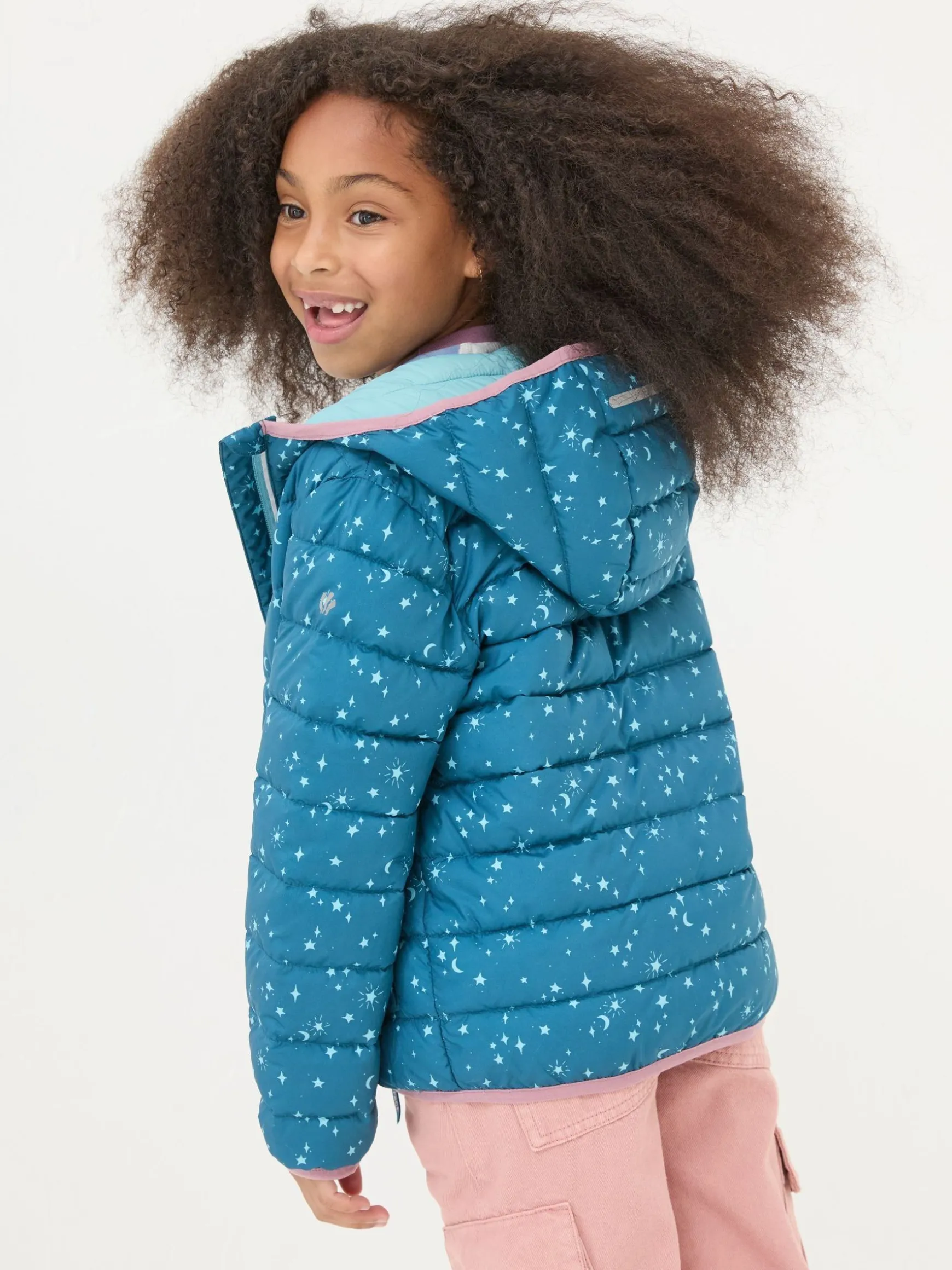 FatFace Poppy Padded Jacket Dark Teal Blue Flash Sale