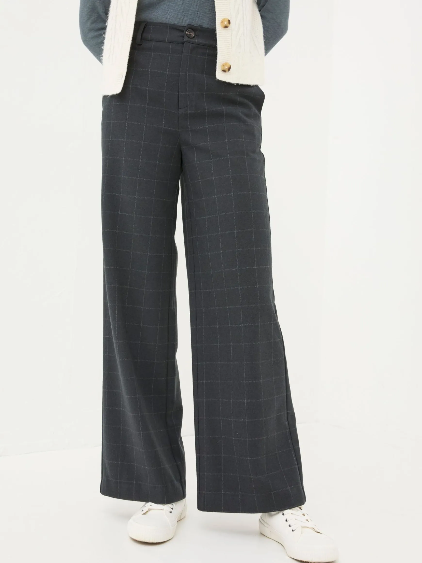 FatFace Presley Herringbone Trousers Grey Hot