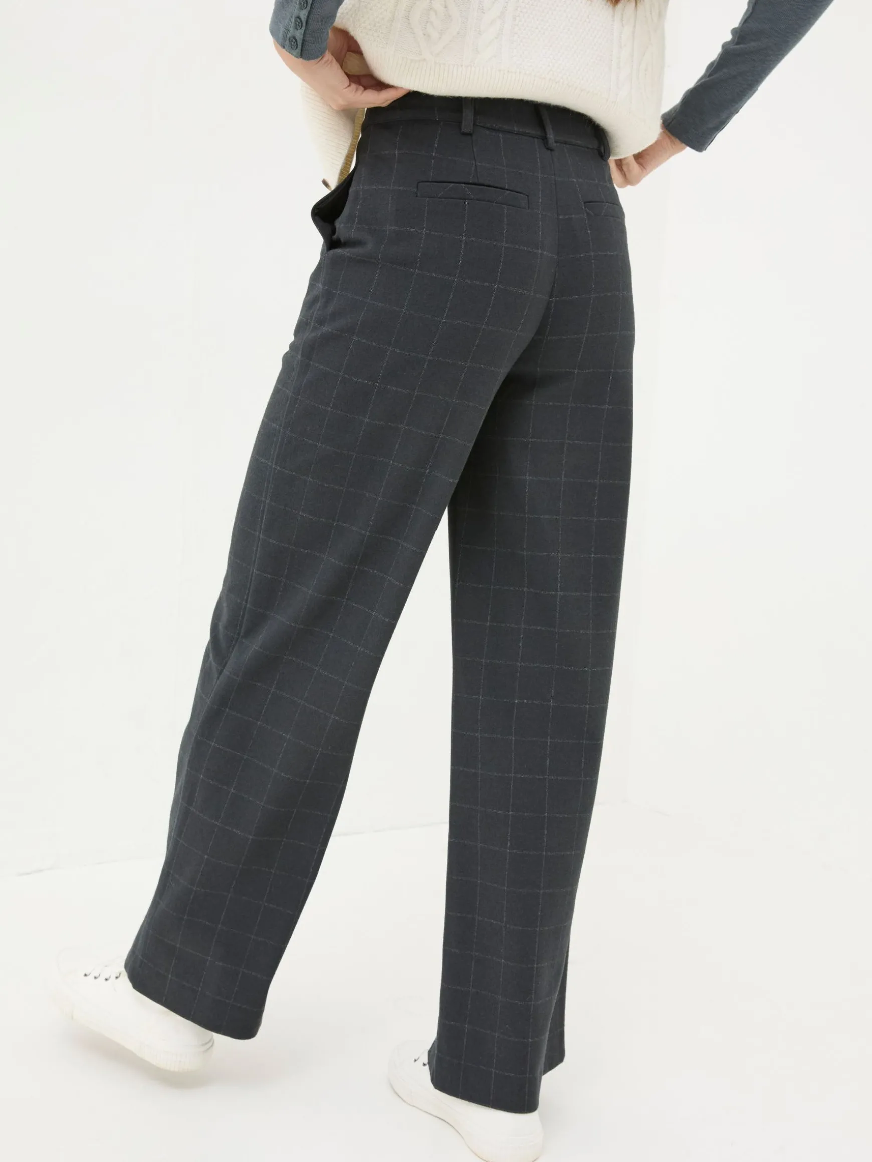 FatFace Presley Herringbone Trousers Grey Hot