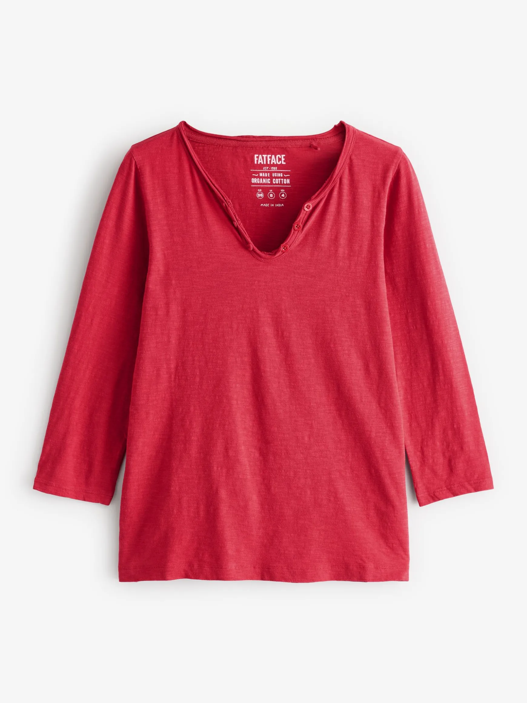 FatFace 100% Cotton Porter T-Shirt Red Discount