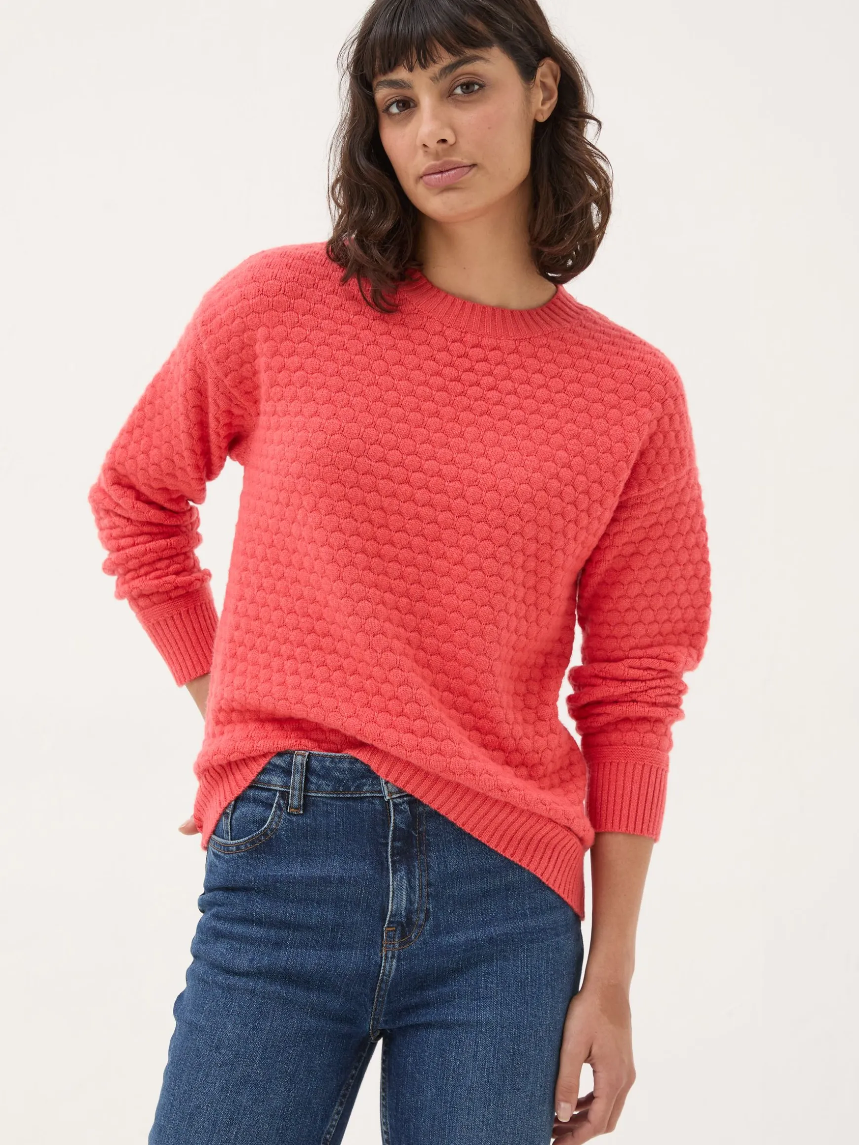 FatFace Ayla Knitted Jumper Red Online