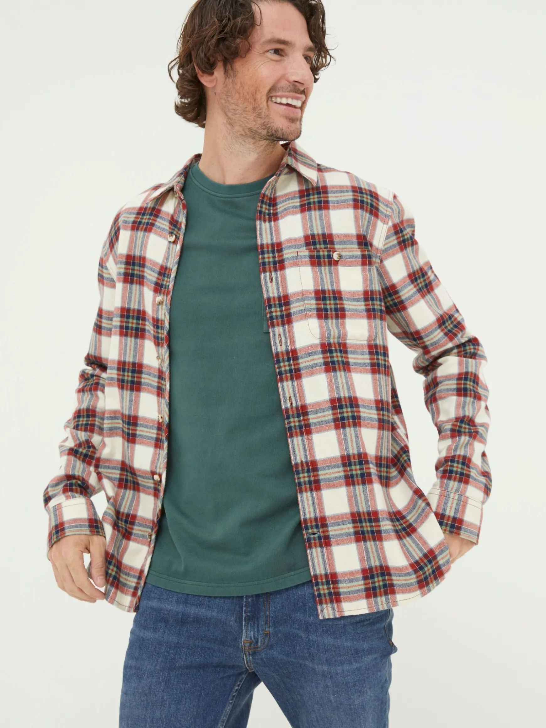 FatFace Bruton Check Shirt Red Store