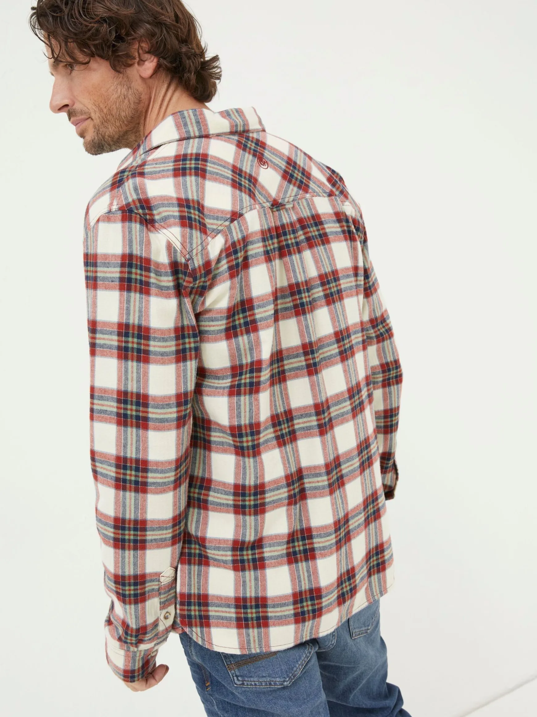 FatFace Bruton Check Shirt Red Store