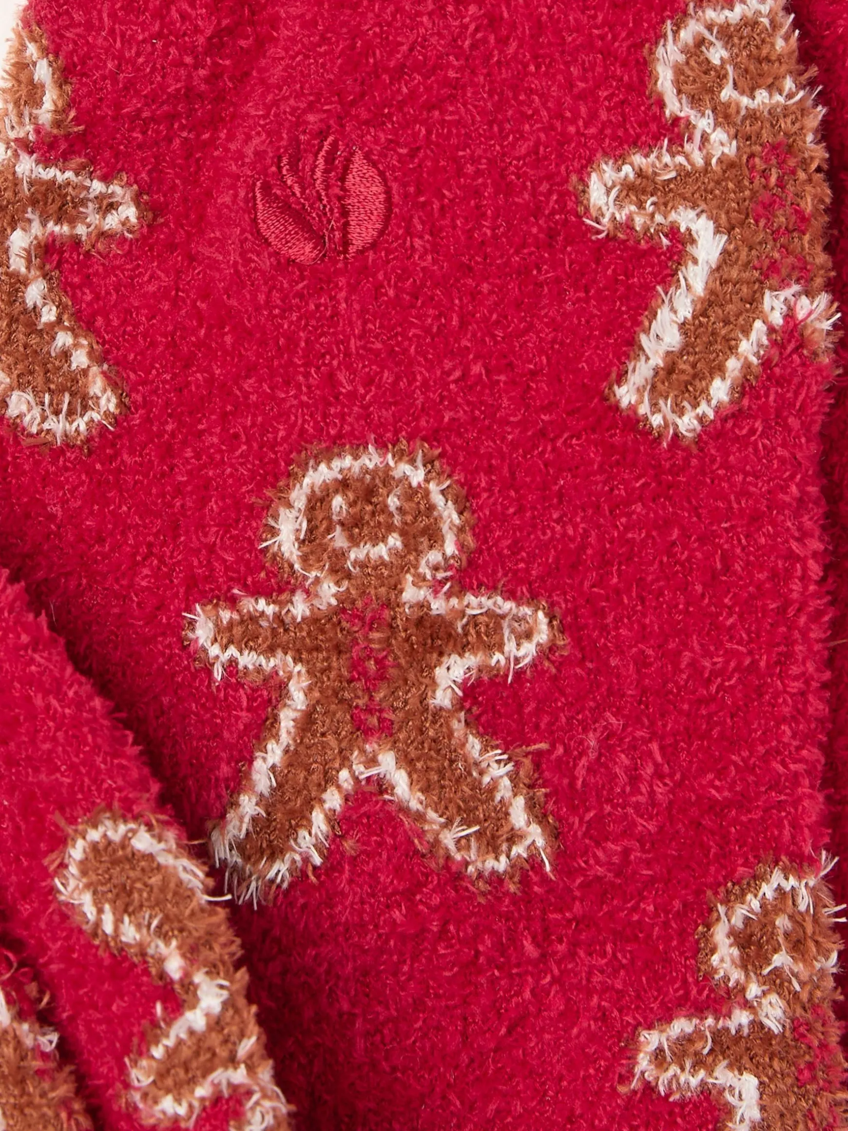 FatFace Gingerbread Cosy Socks Red New