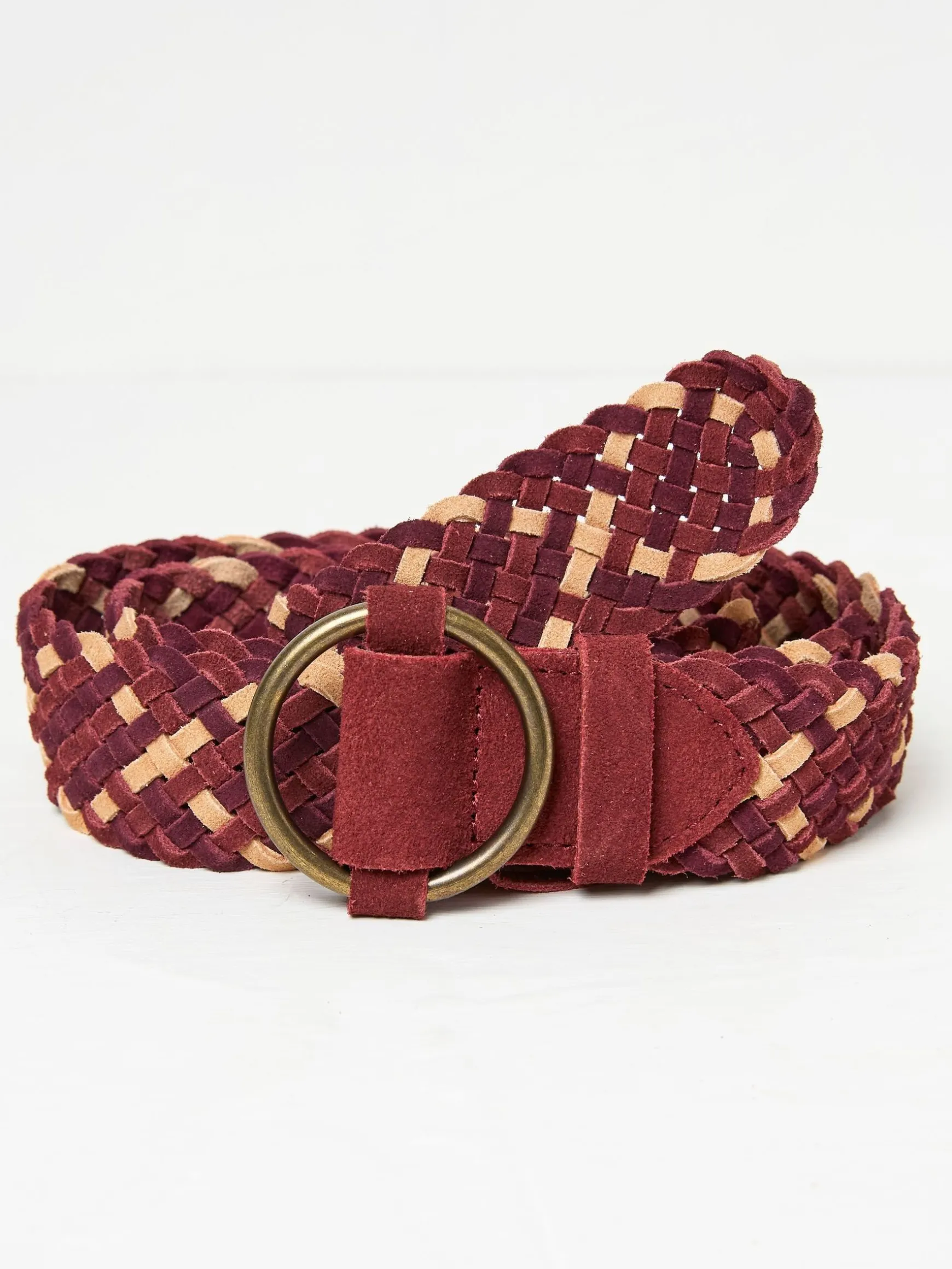 FatFace Multi Weave Belt Red New