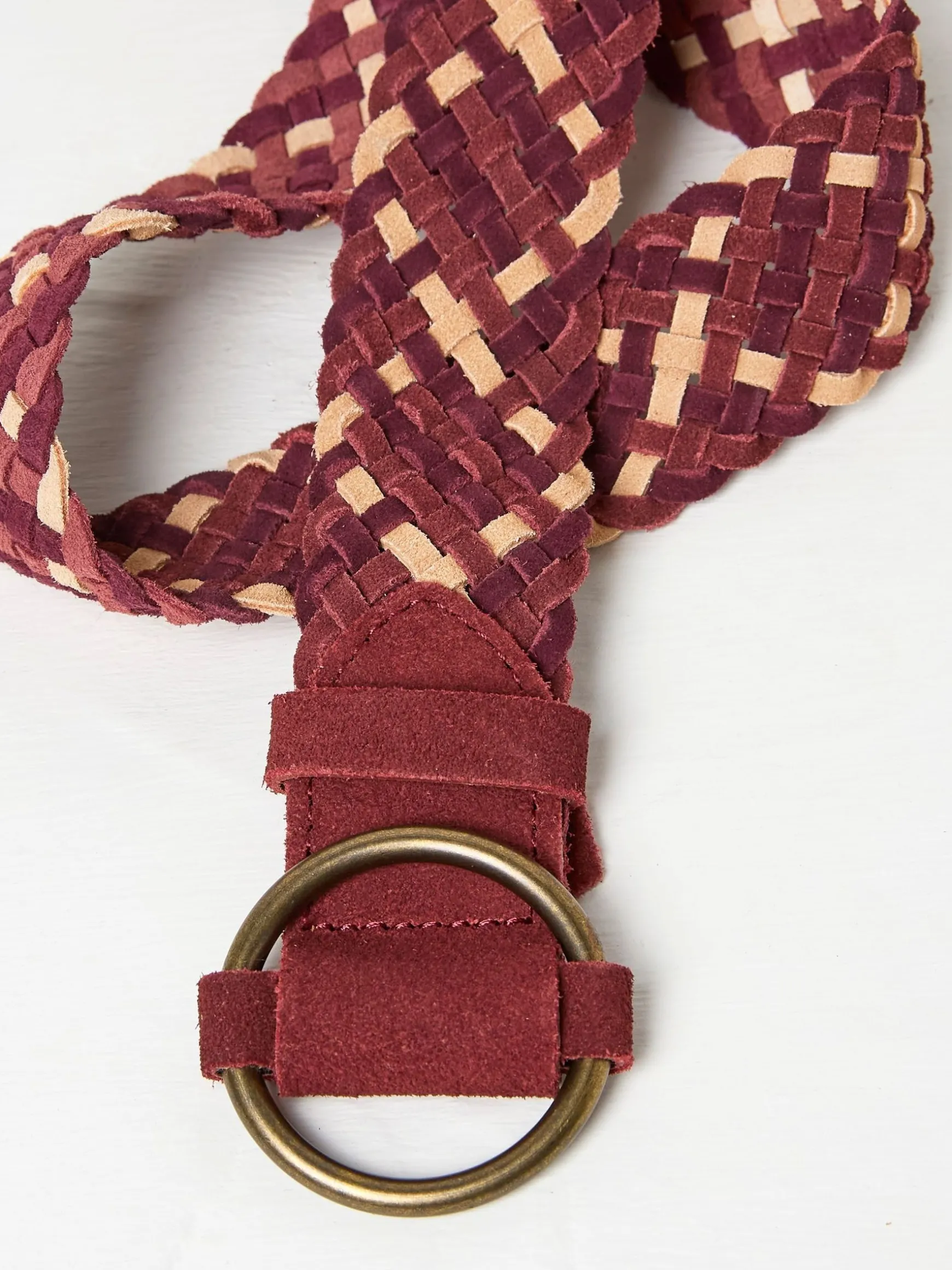 FatFace Multi Weave Belt Red New