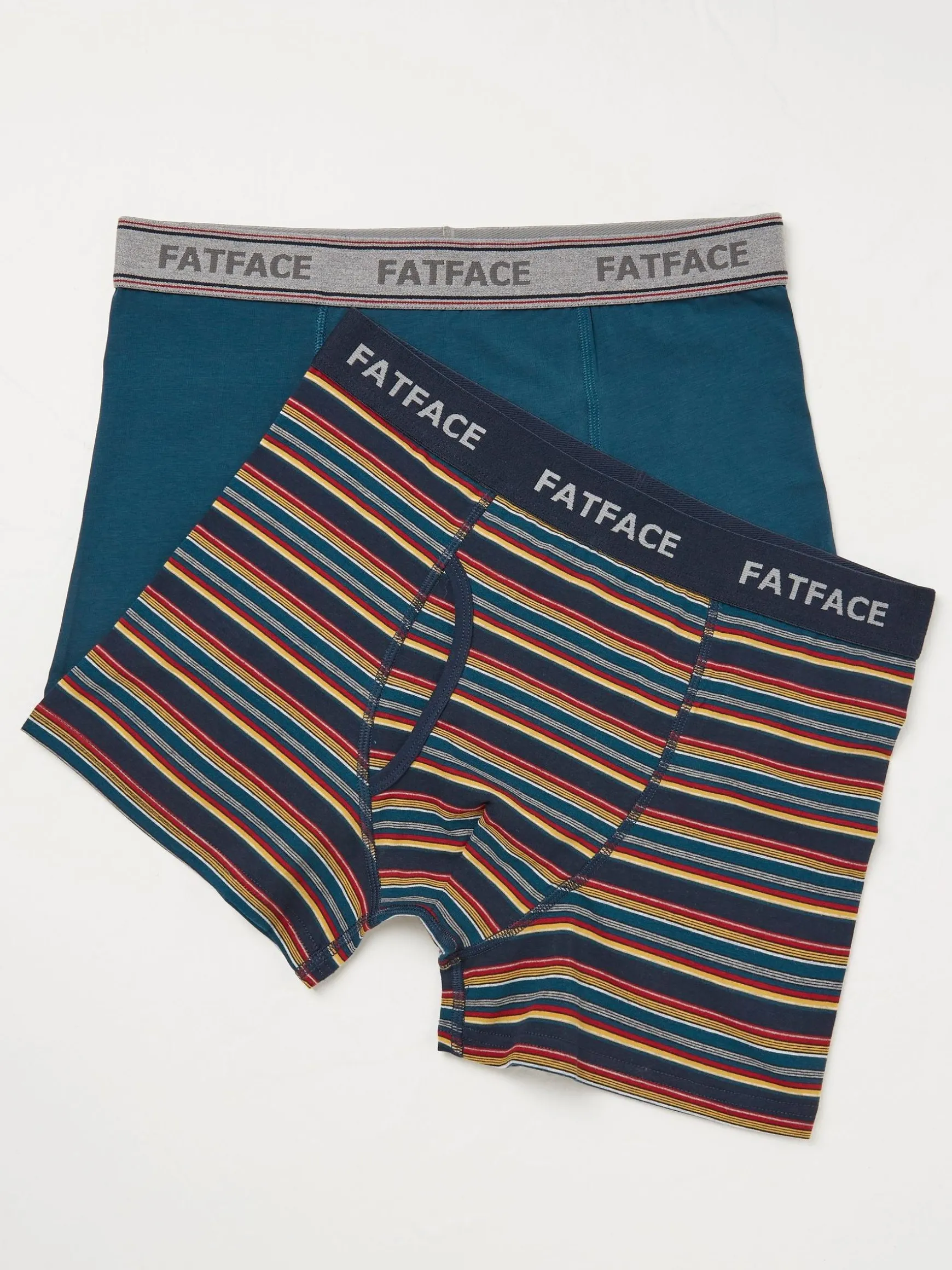 FatFace Salcombe Stripe Boxers 2 Pack Red Cheap