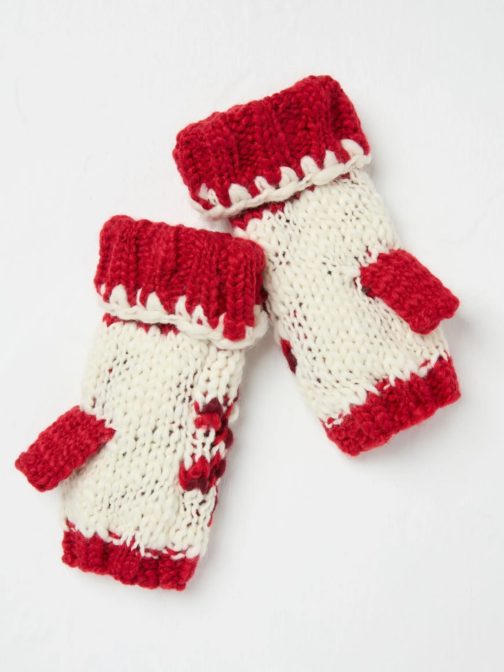 FatFace Snowflake Cuffs Red Hot