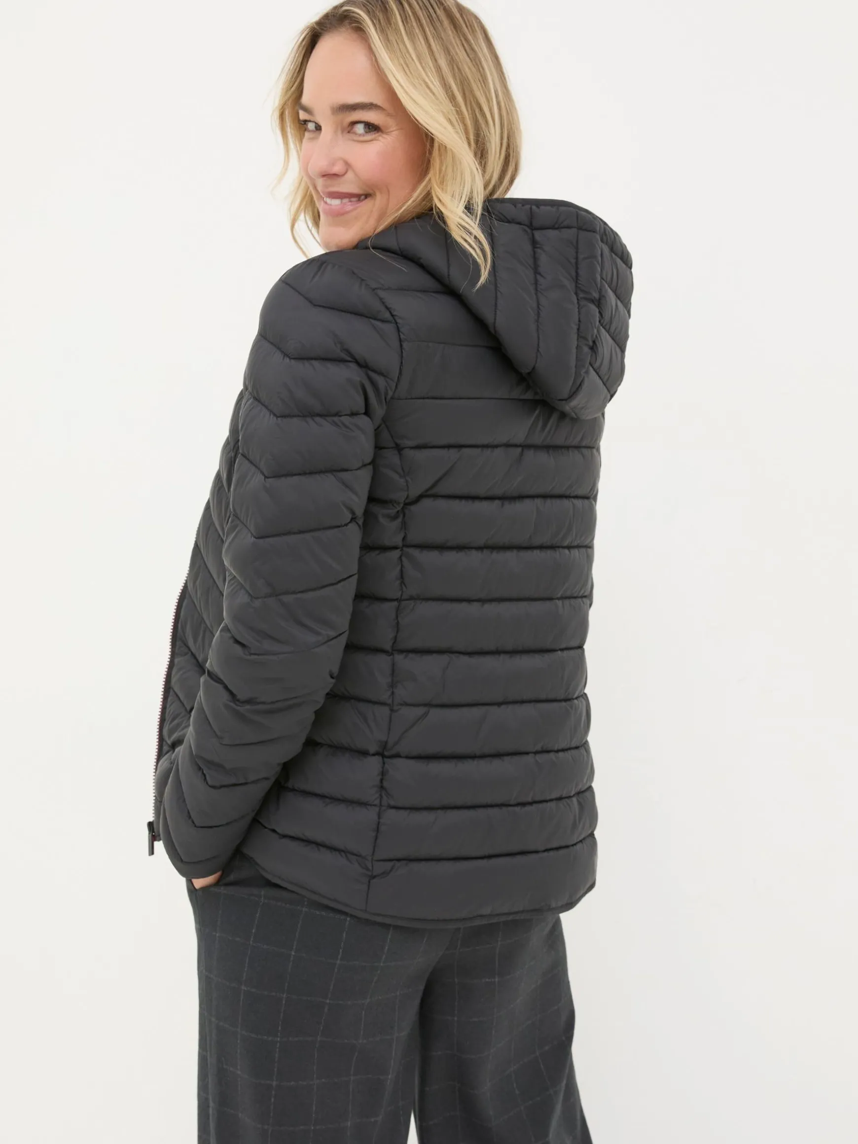 FatFace Ruby Lightweight Puffer Jacket Black Cheap