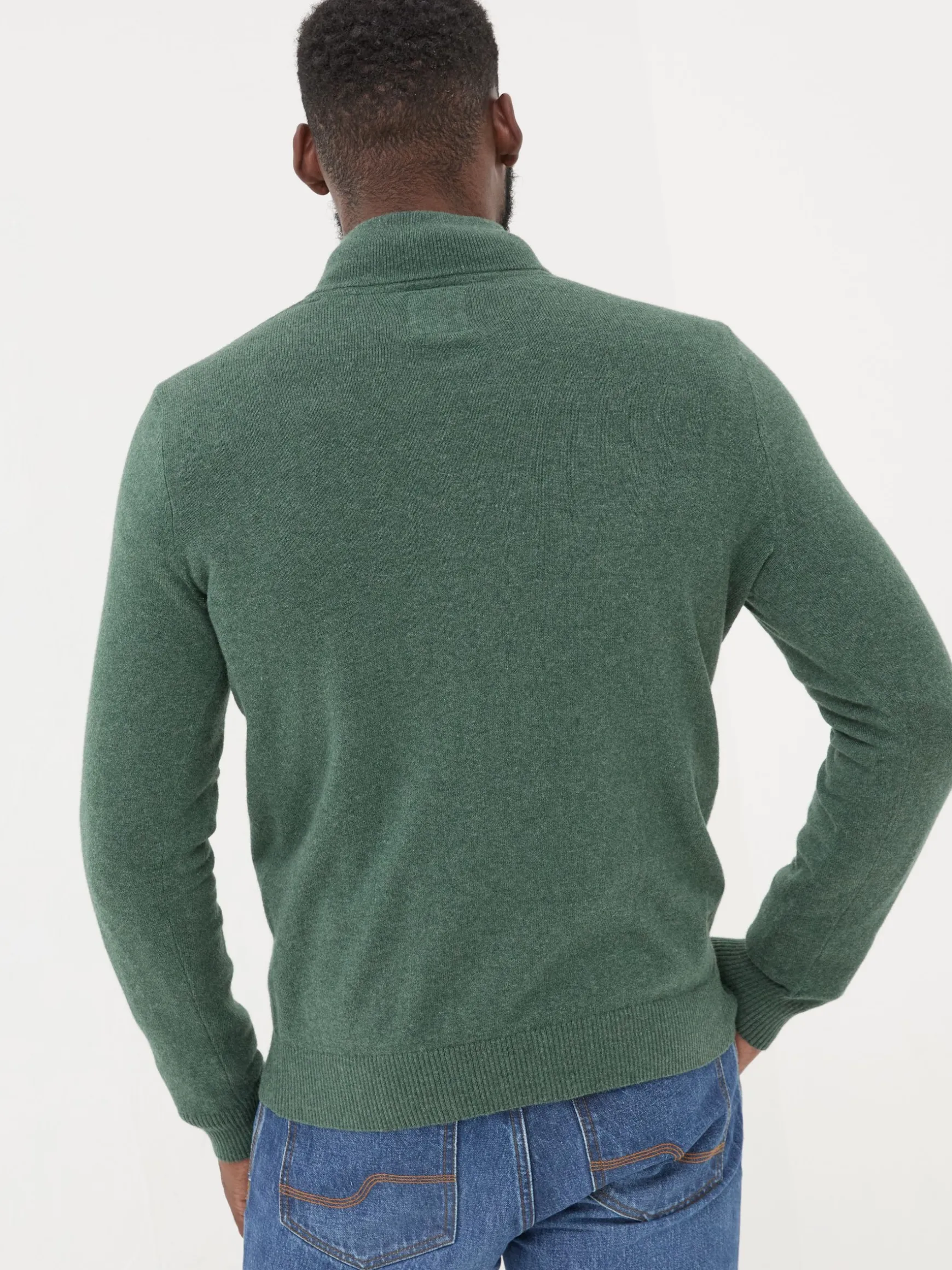 FatFace Rye Half-Neck Dark Green Online