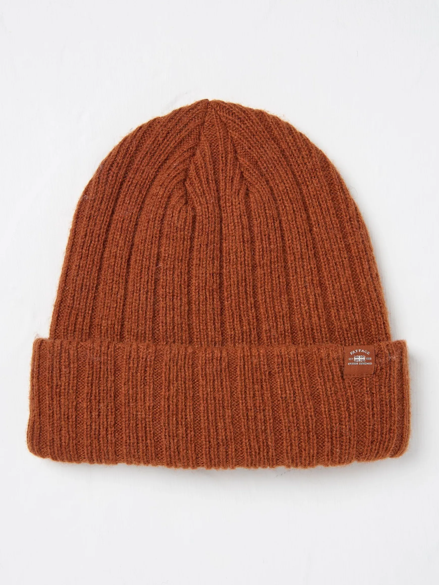 FatFace Sebastian Rib Beanie Burnt Orange Store