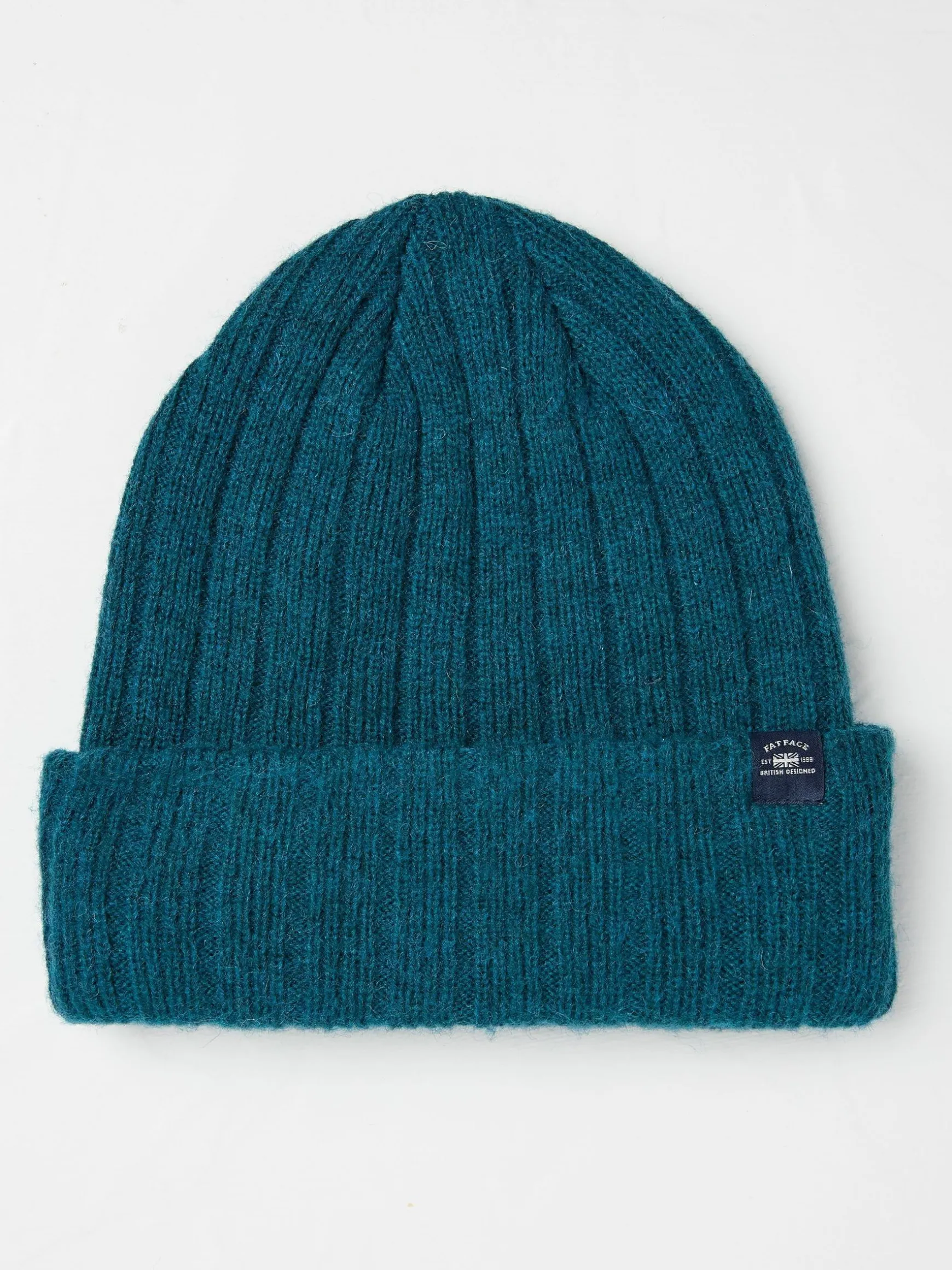 FatFace Sebastian Rib Beanie Teal Blue Cheap