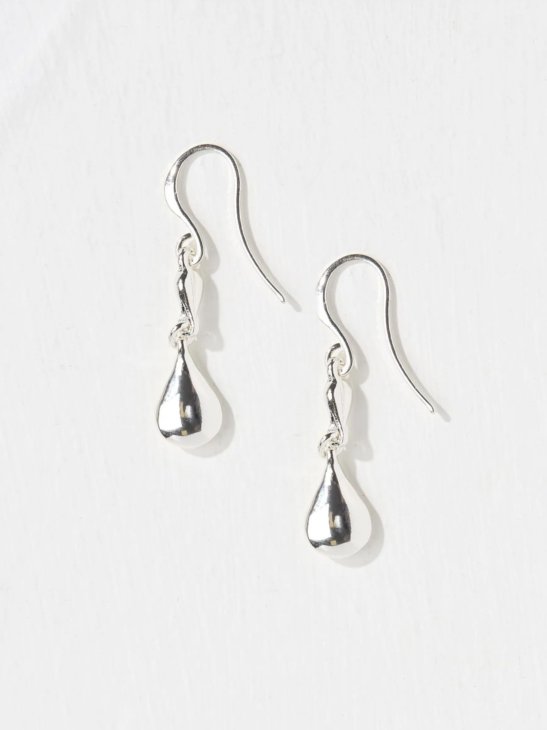 FatFace Abstract Drop Earrings Silver Flash Sale