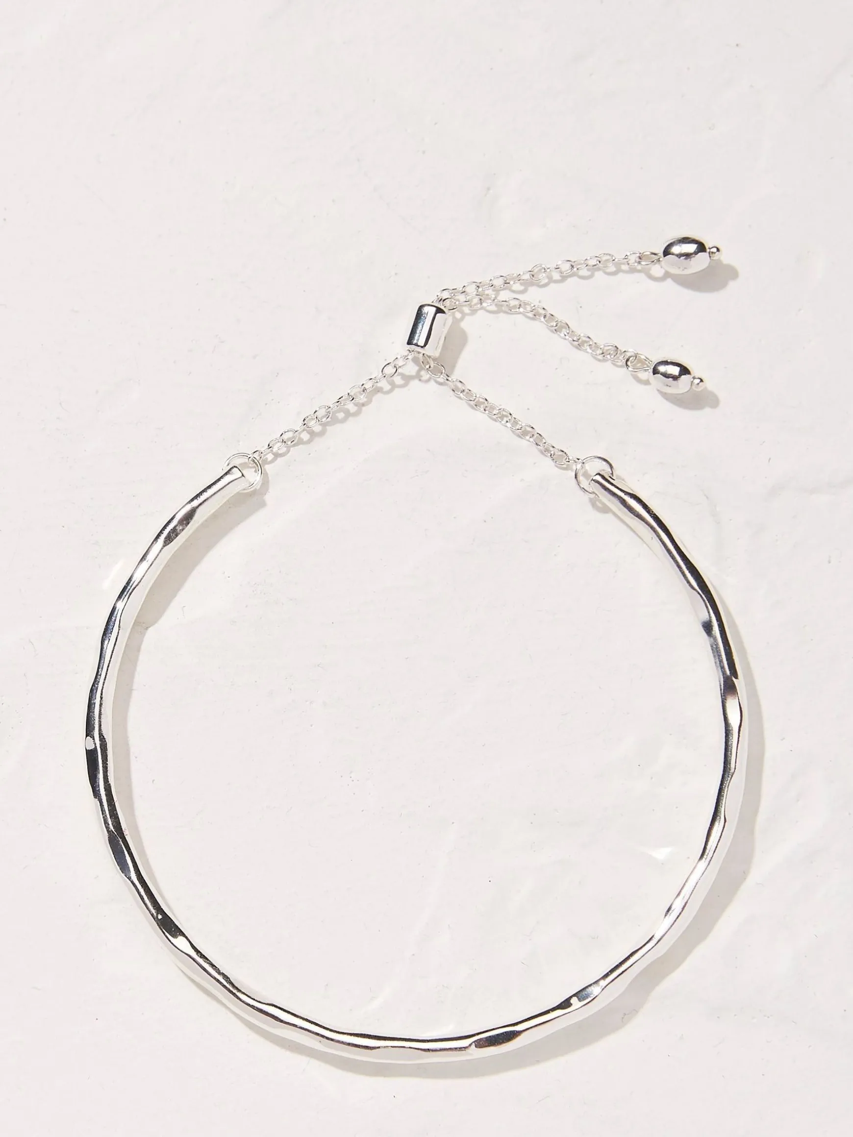 FatFace Adjustable Bangle Silver Shop