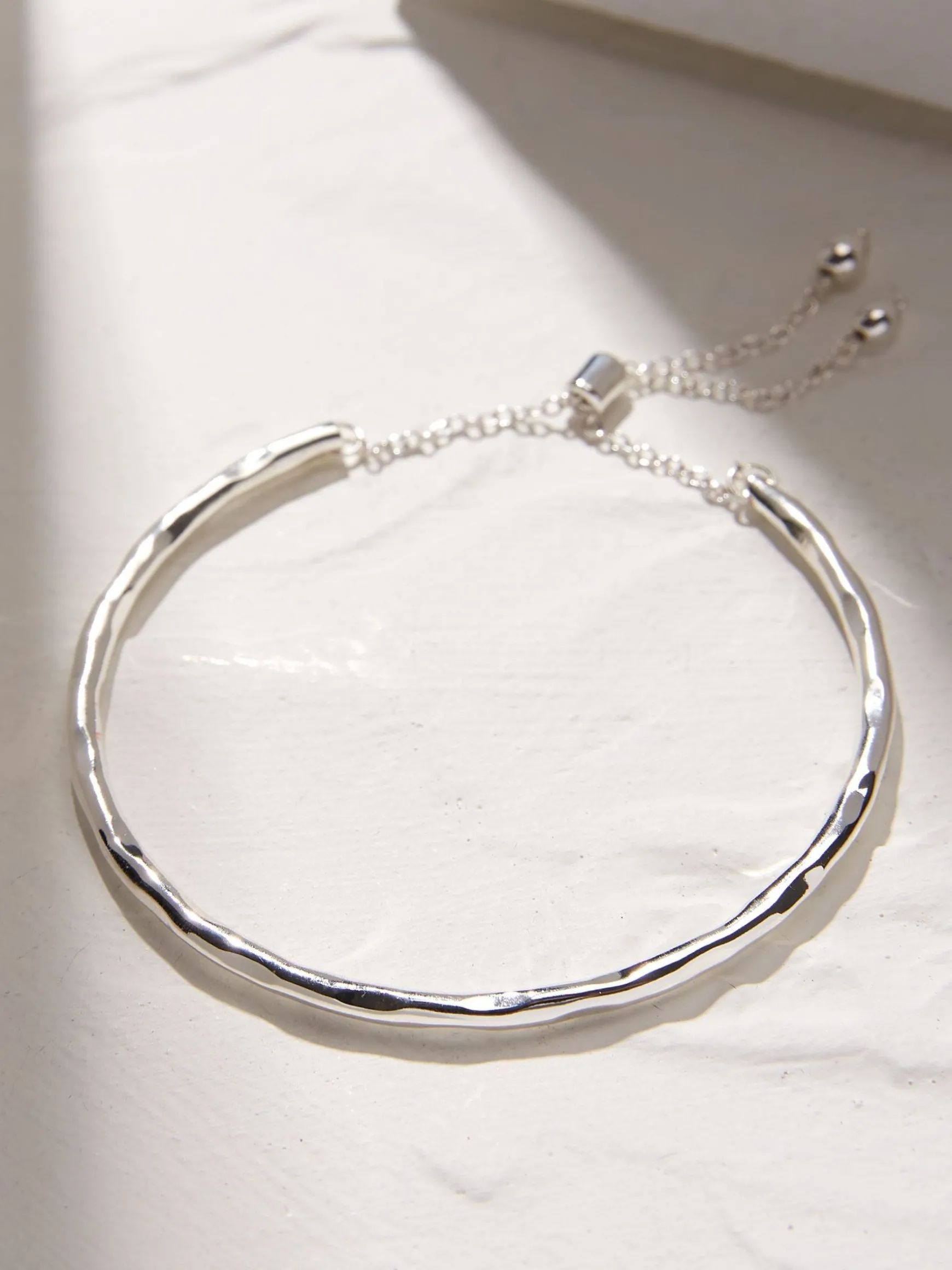 FatFace Adjustable Bangle Silver Shop