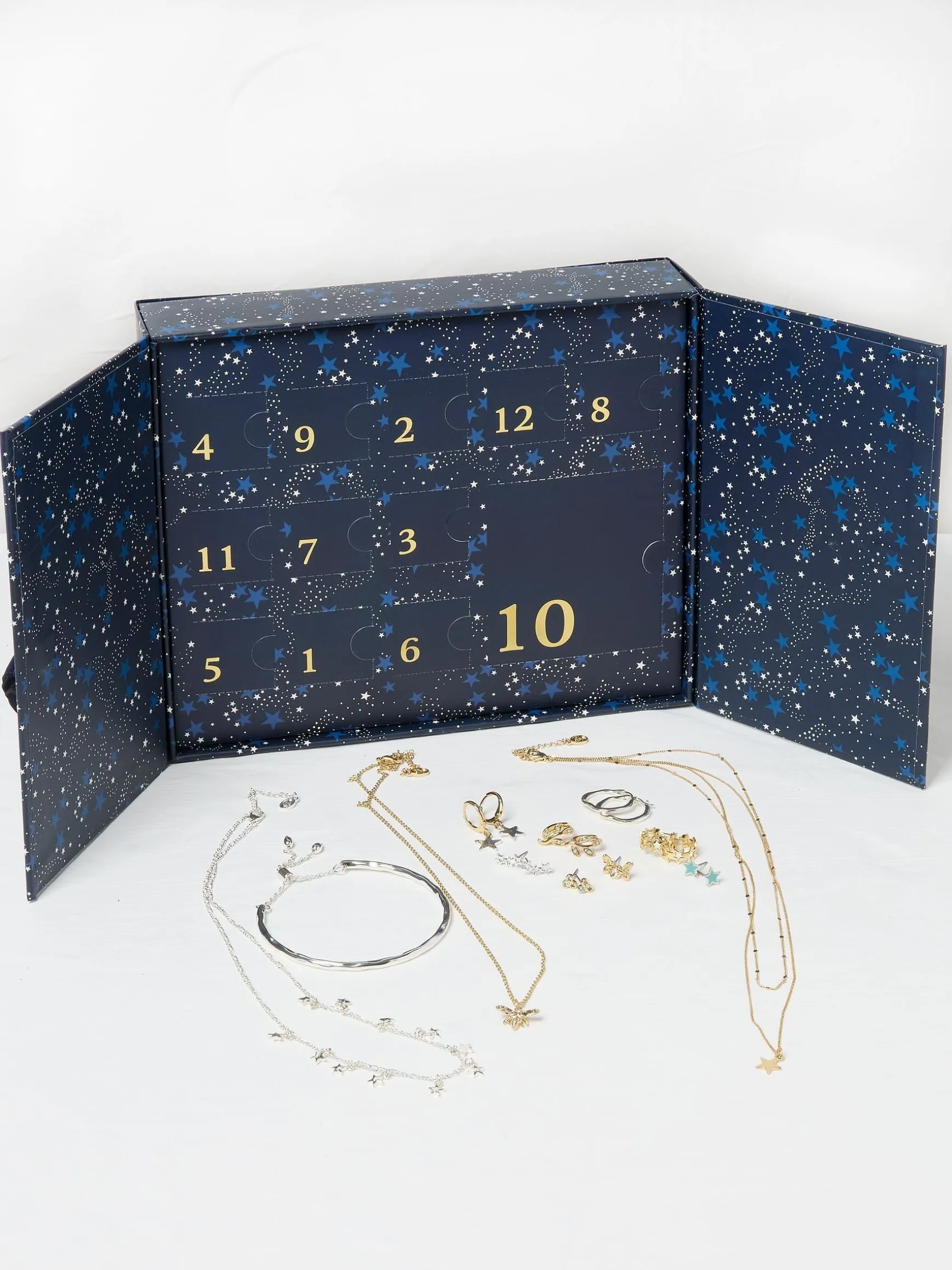 FatFace 12 Days Of Jewellery Set Silver Gold Tone Clearance