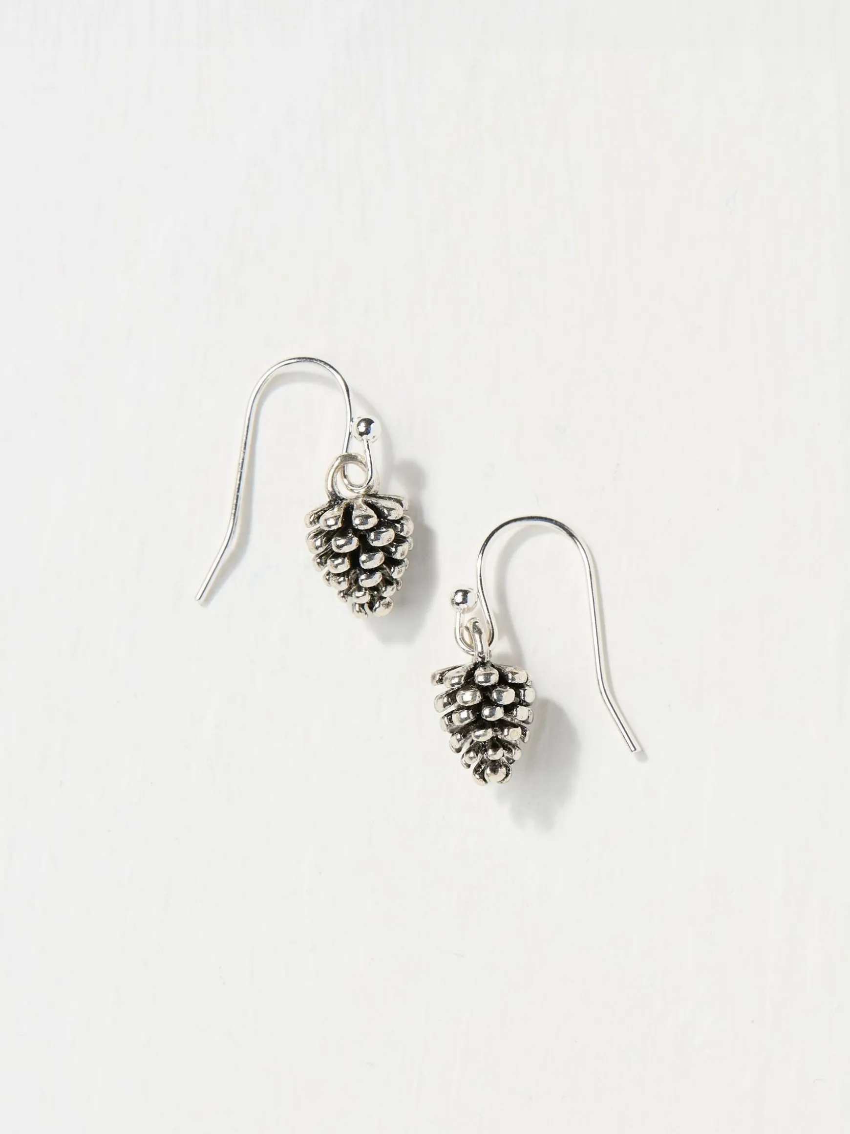 FatFace Pinecone Earrings Silver Tone Cheap