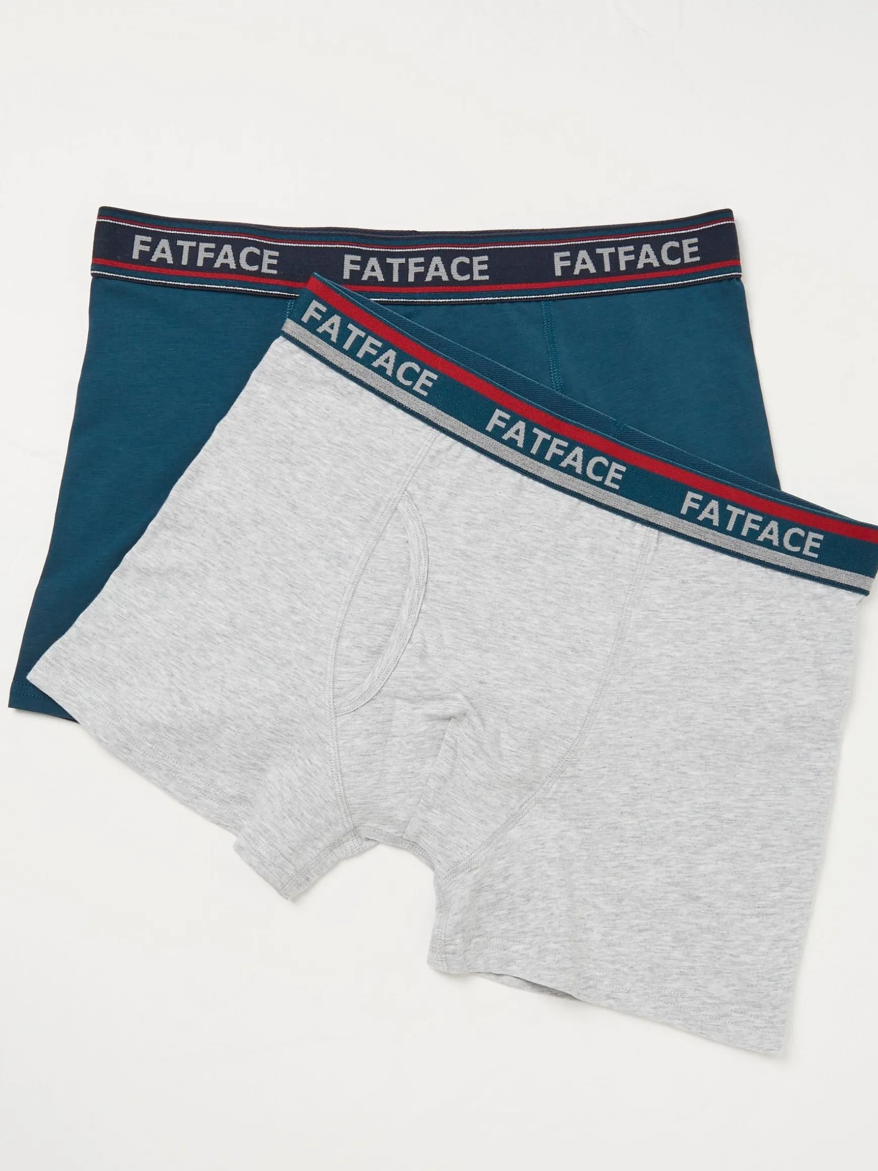 FatFace Cotton Boxers 2 Pack Teal Green Online