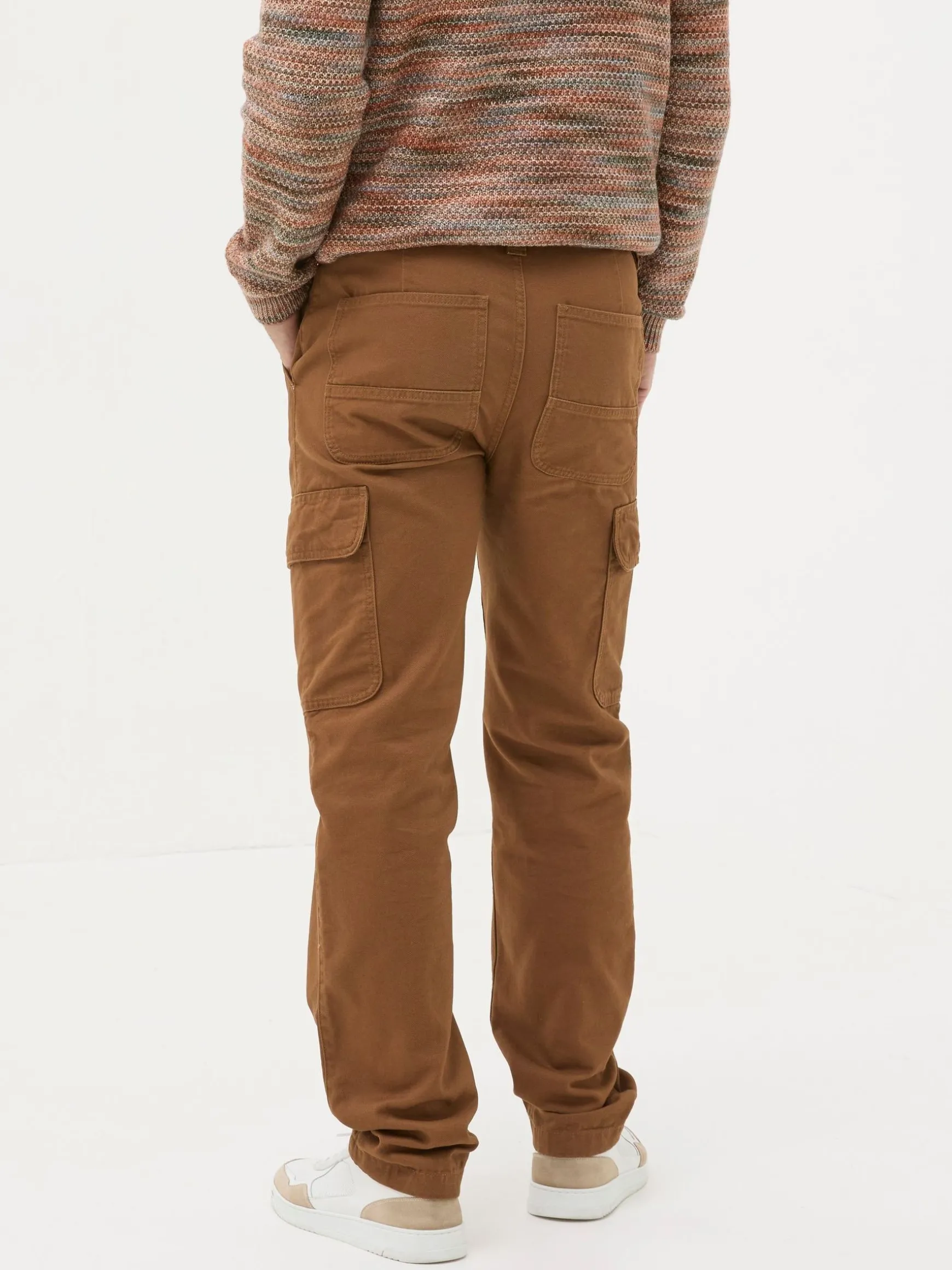 FatFace Wardly Canvas Cargo Trousers Brown Tan New